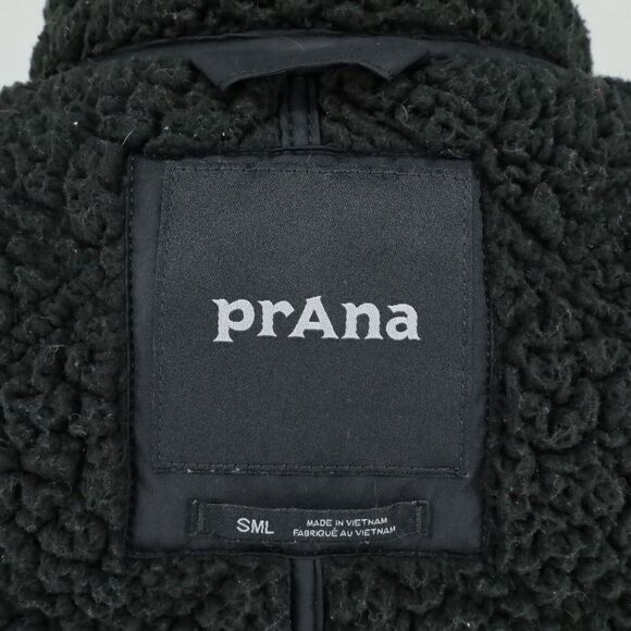 Prana Vest Womens Small Black Quilted Full Zip Sherpa Lined Mock Neck Zip Pocket - Picture 3 of 16